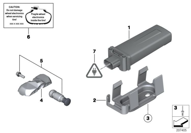 Tire pressure control (RDC) - ctrl unit ->50618361436