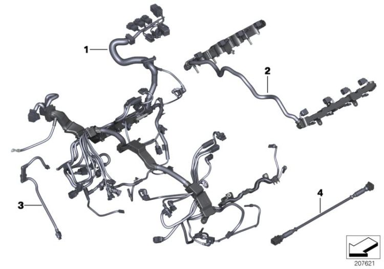 12517639112, 12517637047 Engine wiring harness Engine Electrical System Engine wiring harness BMW 6er F13 F10 F12 F13 >207621<, Fascio de cavi motore