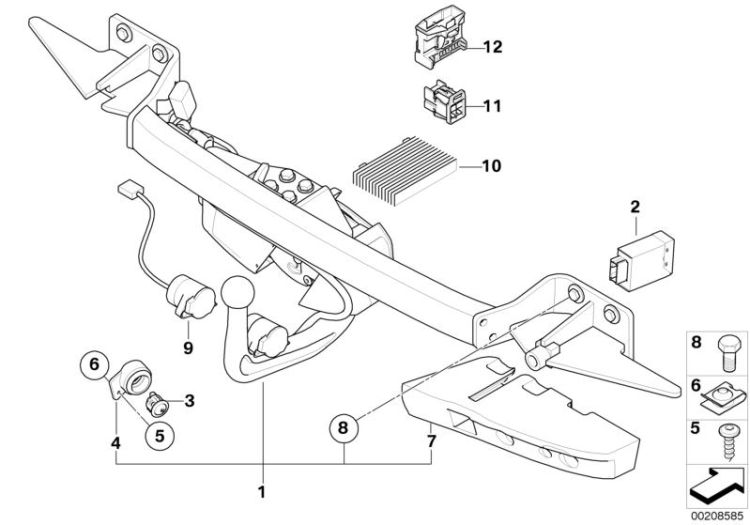 Trailer tow hitch, electrically pivoted ->50122710441