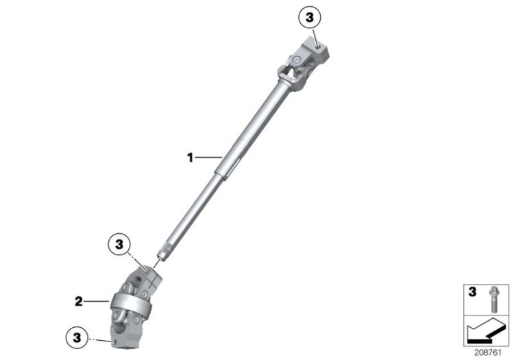 Steer.col.-lower joint assy ->51924321839