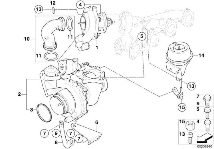 Turbo charger ->50483114144