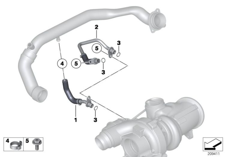 Cooling system, turbocharger ->52061114469