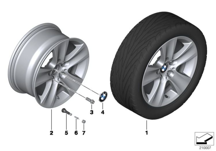 BMW LA wheel, star spoke 327 - 17`` ->52148361457