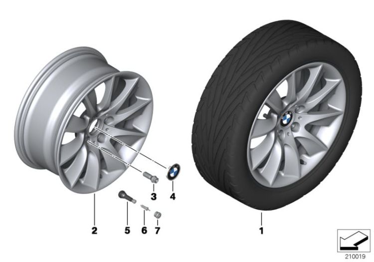 BMW LA wheel turbine styling 329 - 18`` ->52148361460