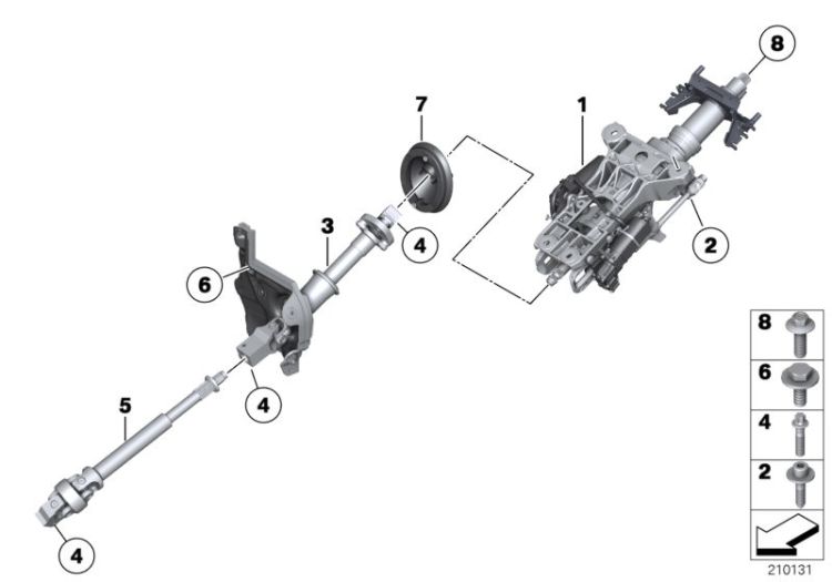 Add-on parts,electr.steering column adj. ->51261321800