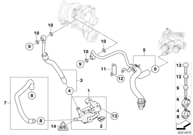 Cooling system, turbocharger ->50619113946