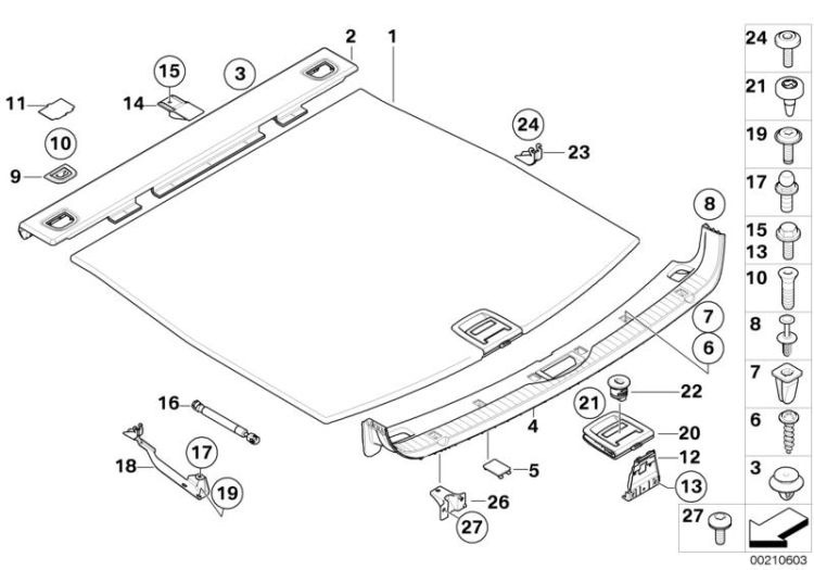 Trim panel, trunk floor ->47760515382