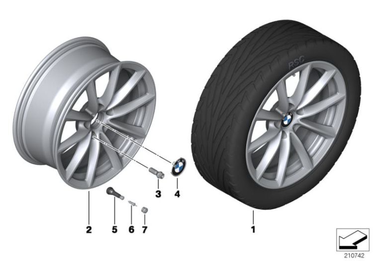 BMW LM Rad V-Speiche 324 ->51923361465