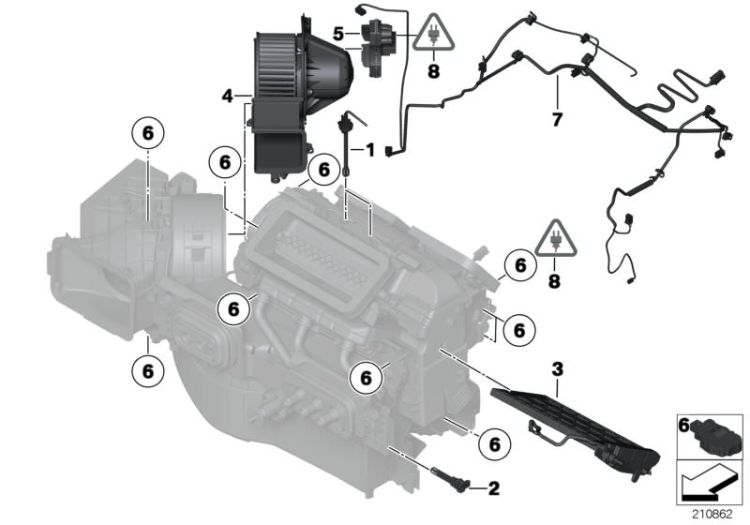 Electric parts for AC unit ->53621641877