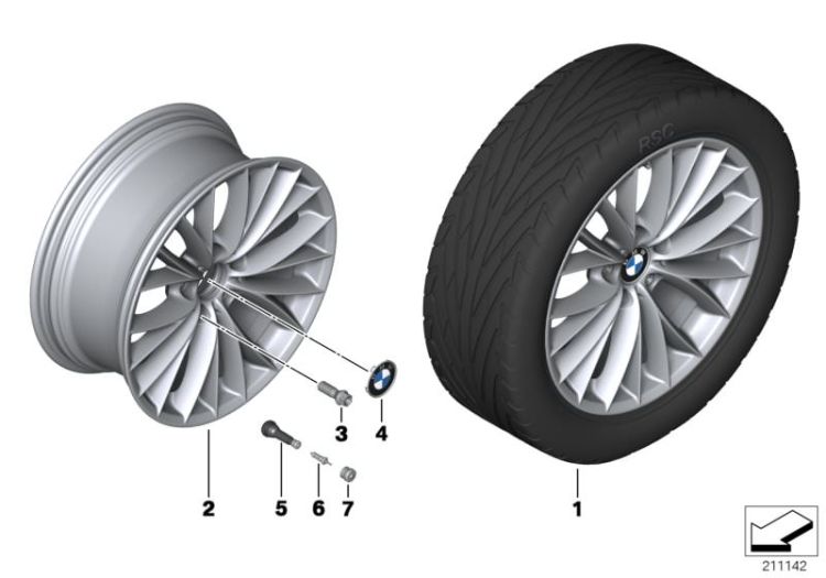 BMW LA wheel, V spoke 342 ->48480361467