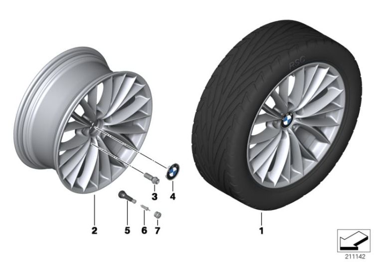 BMW LM Rad V-Speiche 342 ->48480361467