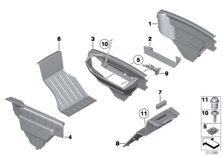 Center console storing partition ->51931517350