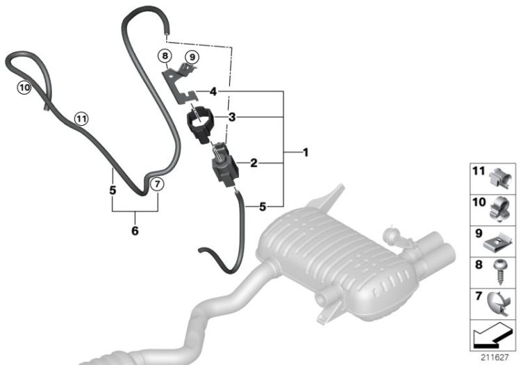 Vacuum control, exhaust flap ->48927180667