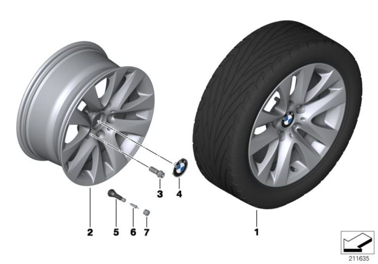 BMW LM Rad V-Speiche 338 ->48480361479