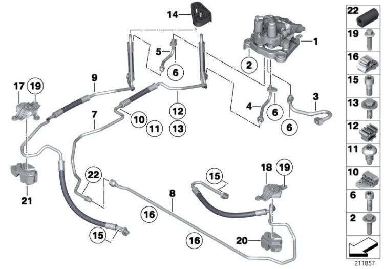 Valve block and add-on parts/Dyn.Drive ->51261310829