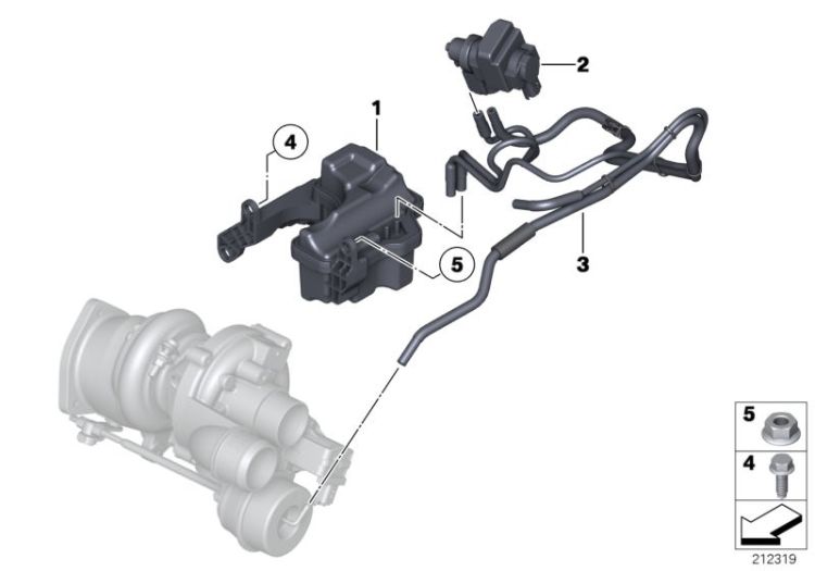 Vacum control-engine-turbo charger ->50619113982