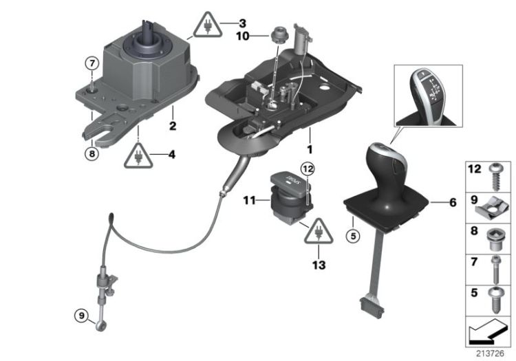 Gearshift, twin-clutch gearbox ->52061250520