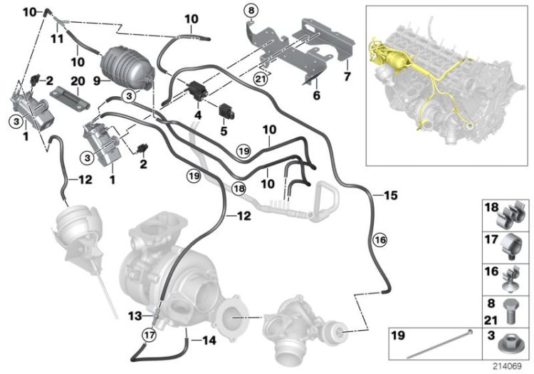 Vacum control-engine-turbo charger ->49508113985