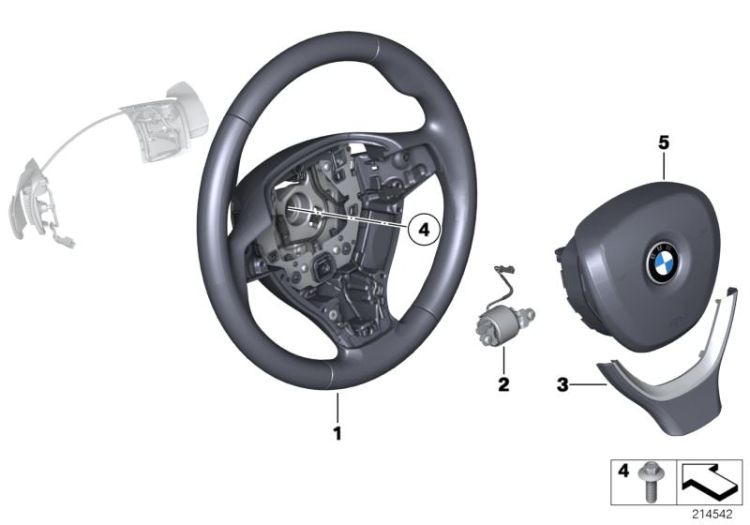 Sport st.wheel, airbag, multif./paddles ->53281322200