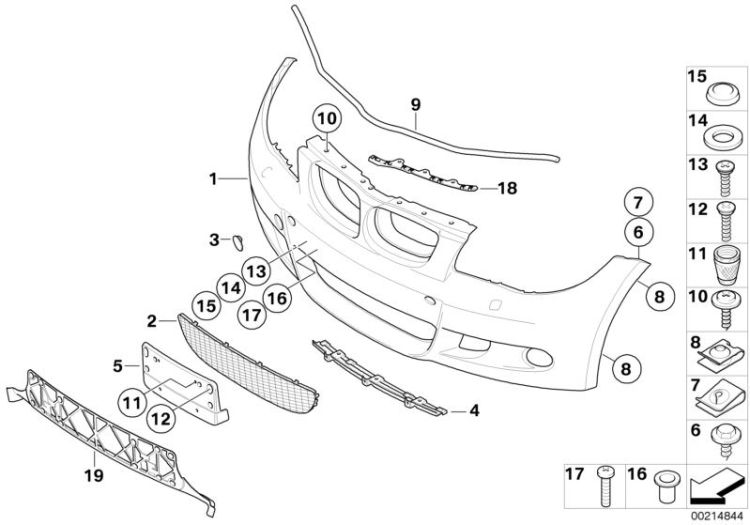 M trim panel, front ->50165516557