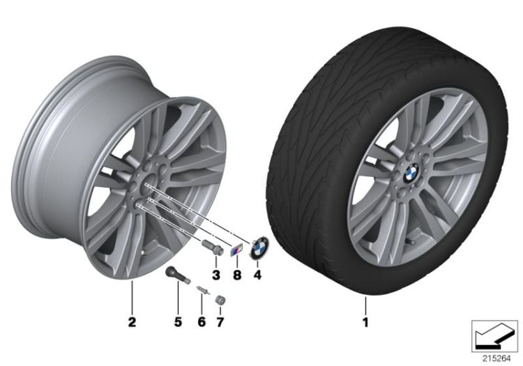 BMW LA wheel, M double spoke 333 ->50139361492