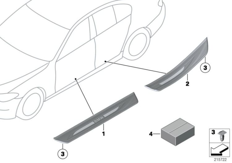 Retrofit, door sill cover strip, ill`ted ->52148030678