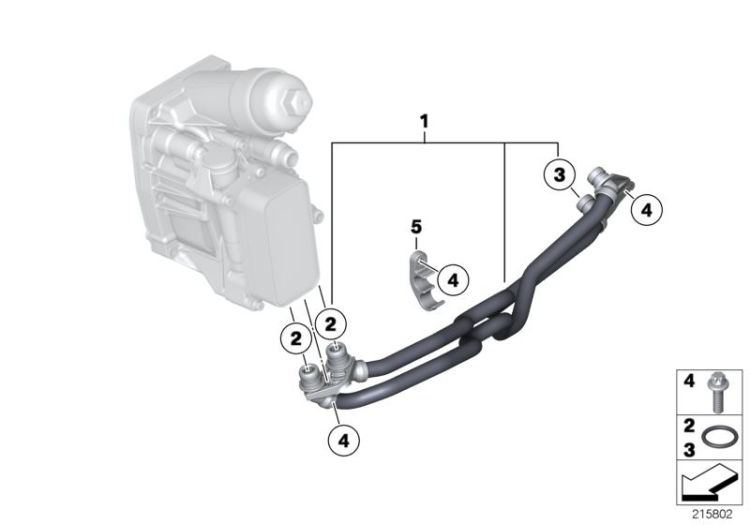 Transmission oil cooler line ->52070170554