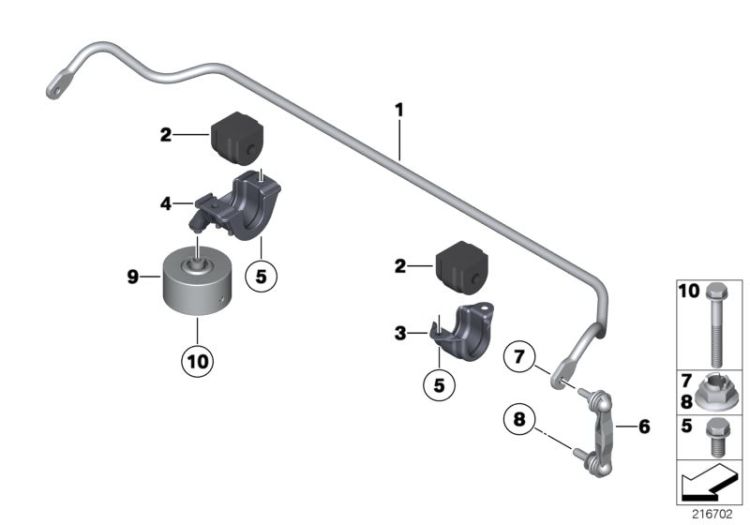 Stabilisator hinten ->51870331499