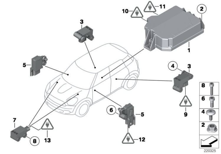 Electric parts, airbag ->50618651670
