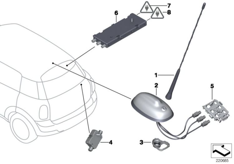 Amplificateur d`antenne Diversity, numéro 06 dans l'illustration
