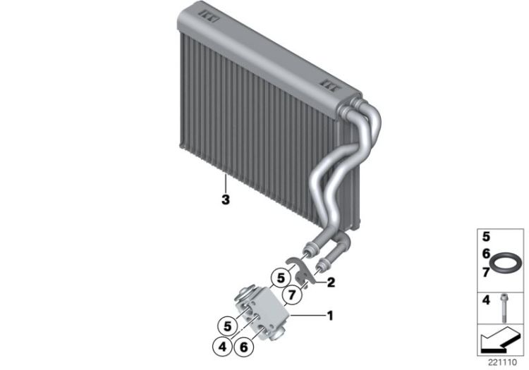 Evaporator / Expansion valve ->