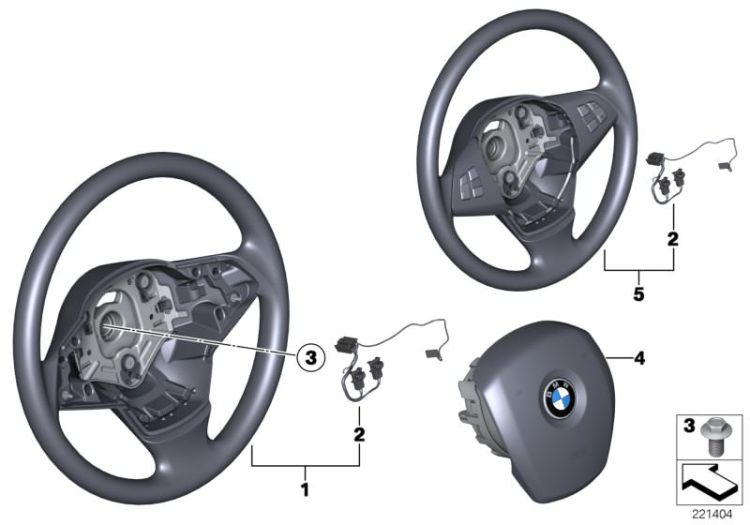 Steering wheel, leather ->50139321682