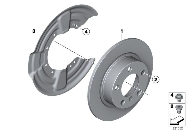 Rear wheel brake / brake disc ->52590341890