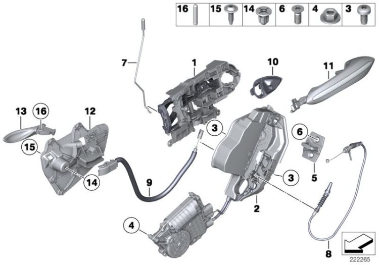 Locking system, door, rear ->51931517747