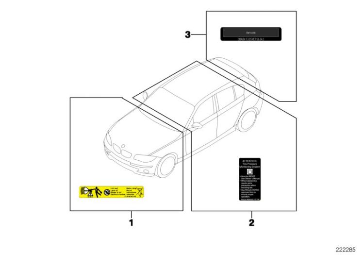 Assorted information plates ->