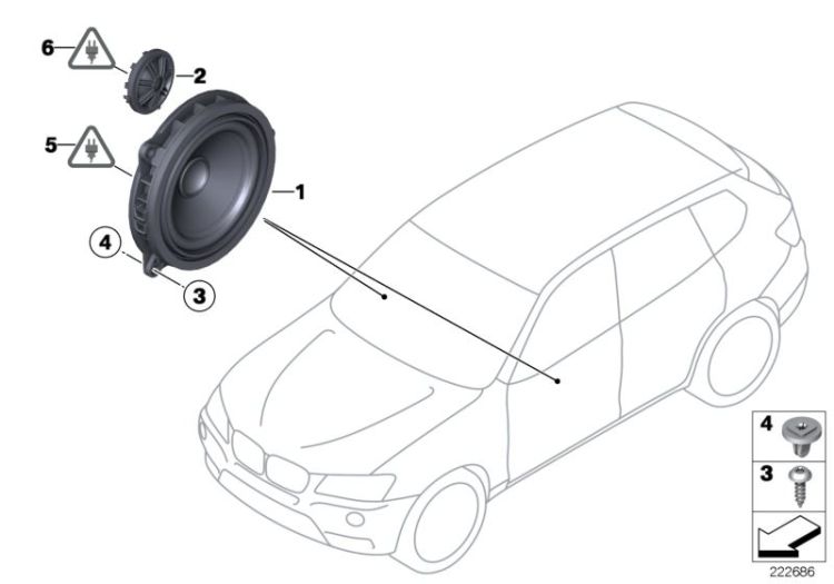 Single parts f front door loudspeaker ->52632652192