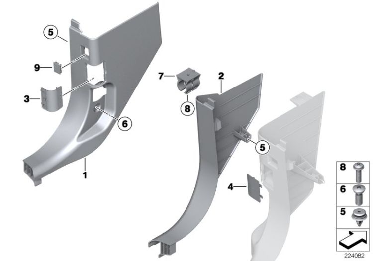 Trim panel leg room ->52632518076