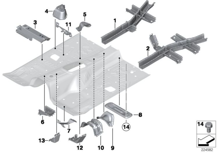 Floorpan assembly ->52632412104