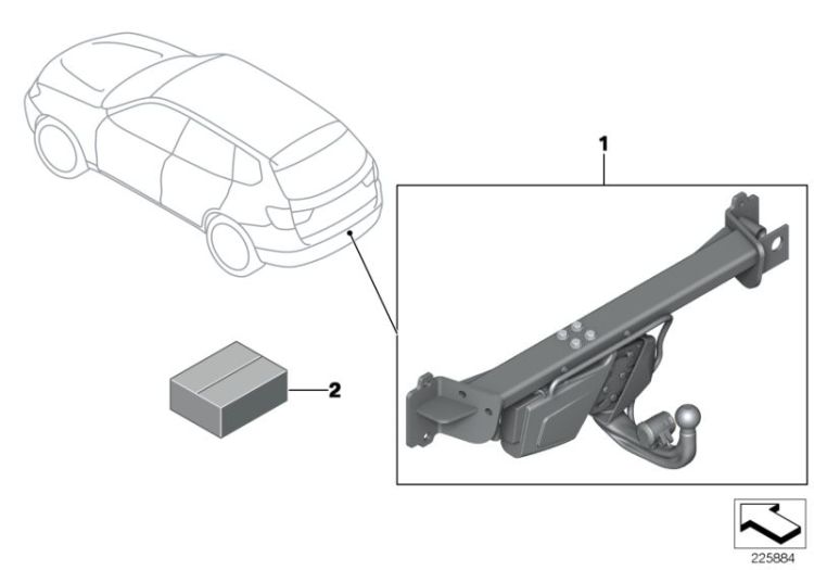 Retrofit kit, tow hitch, electr. pivoted ->1132768