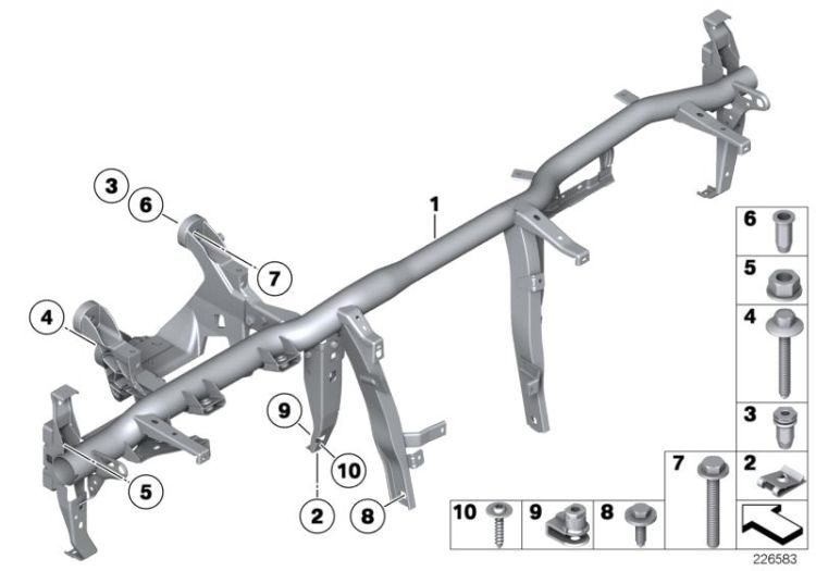 Carrier instrument panel ->51923517308