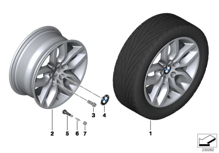 BMW LA wheel Y-spoke 305 ->52632361553