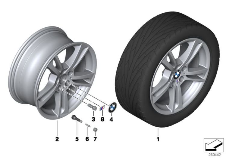 BMW LA wheel, M double spoke 369 ->52632361559