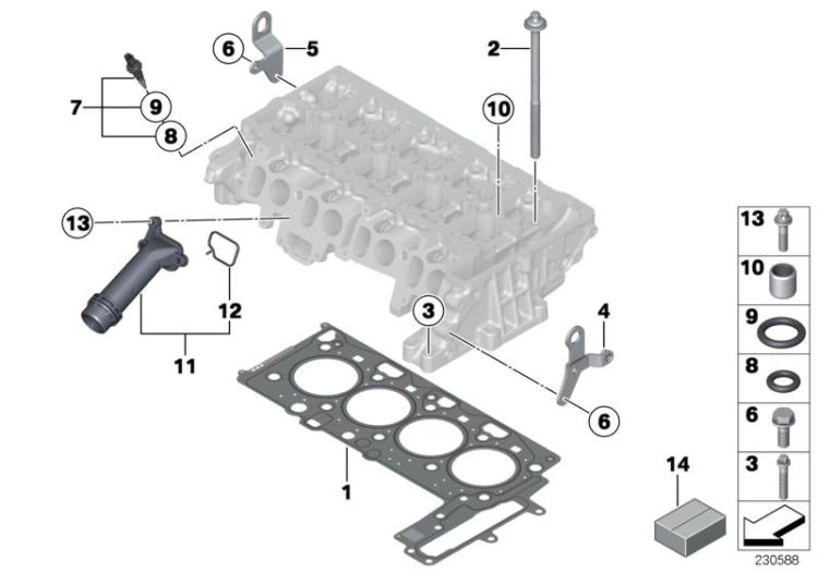 Cylinder head attached parts ->50142114077