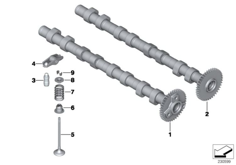 Timing and valve train-camshaft ->