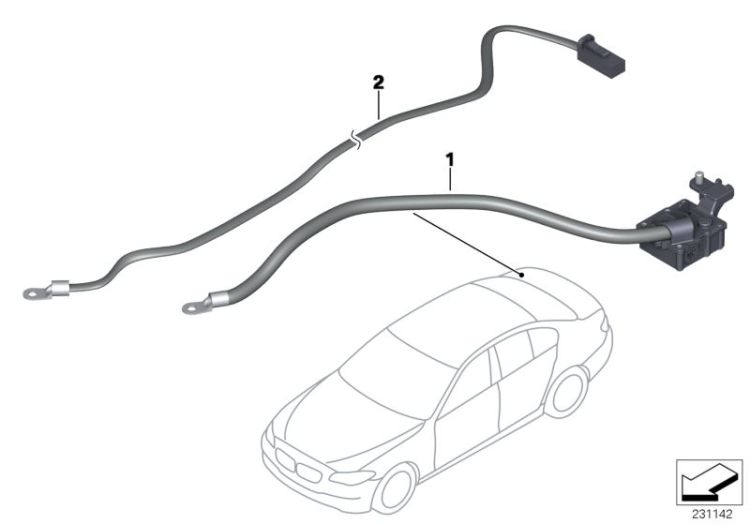 Line, cut-off relay ->