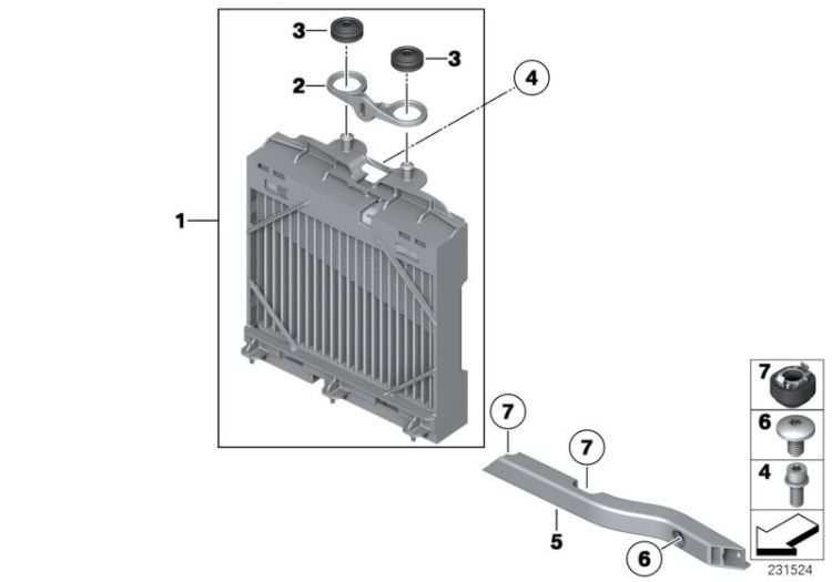 Additional cooler, wheel arch ->51262170494