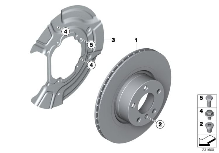 Rear wheel brake / brake disc ->52632341372