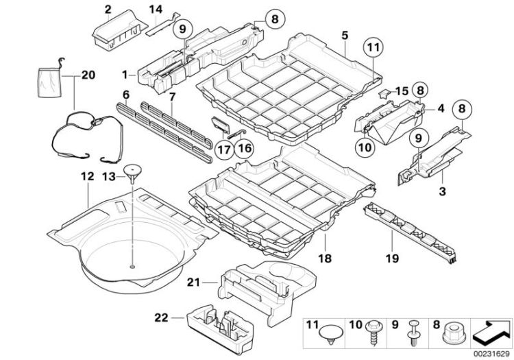 Trunk floor compartment ->47760515384