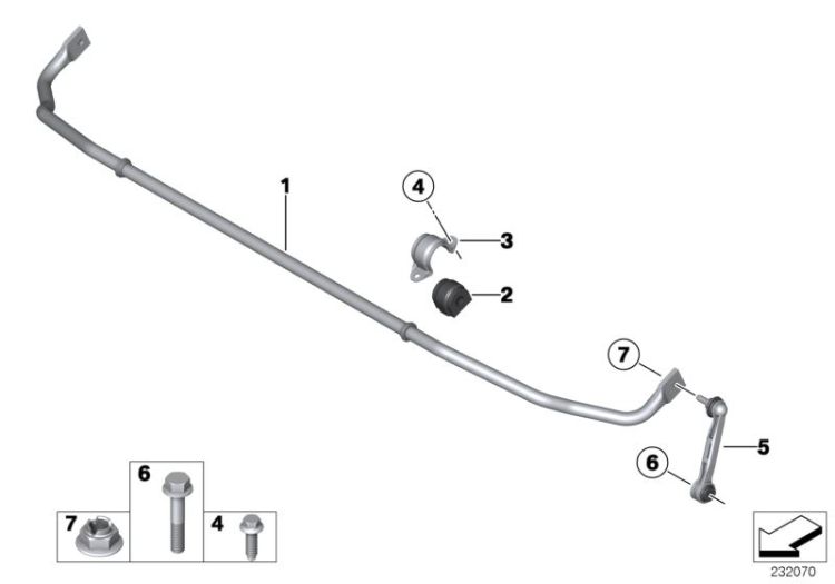 Stabilisator hinten ->52632331584