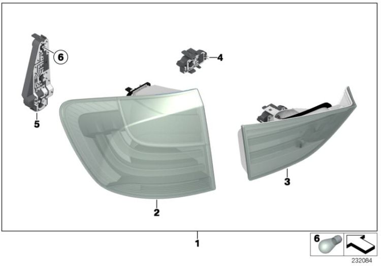 Retrofit kit, rr light, Black Line ->51923030753